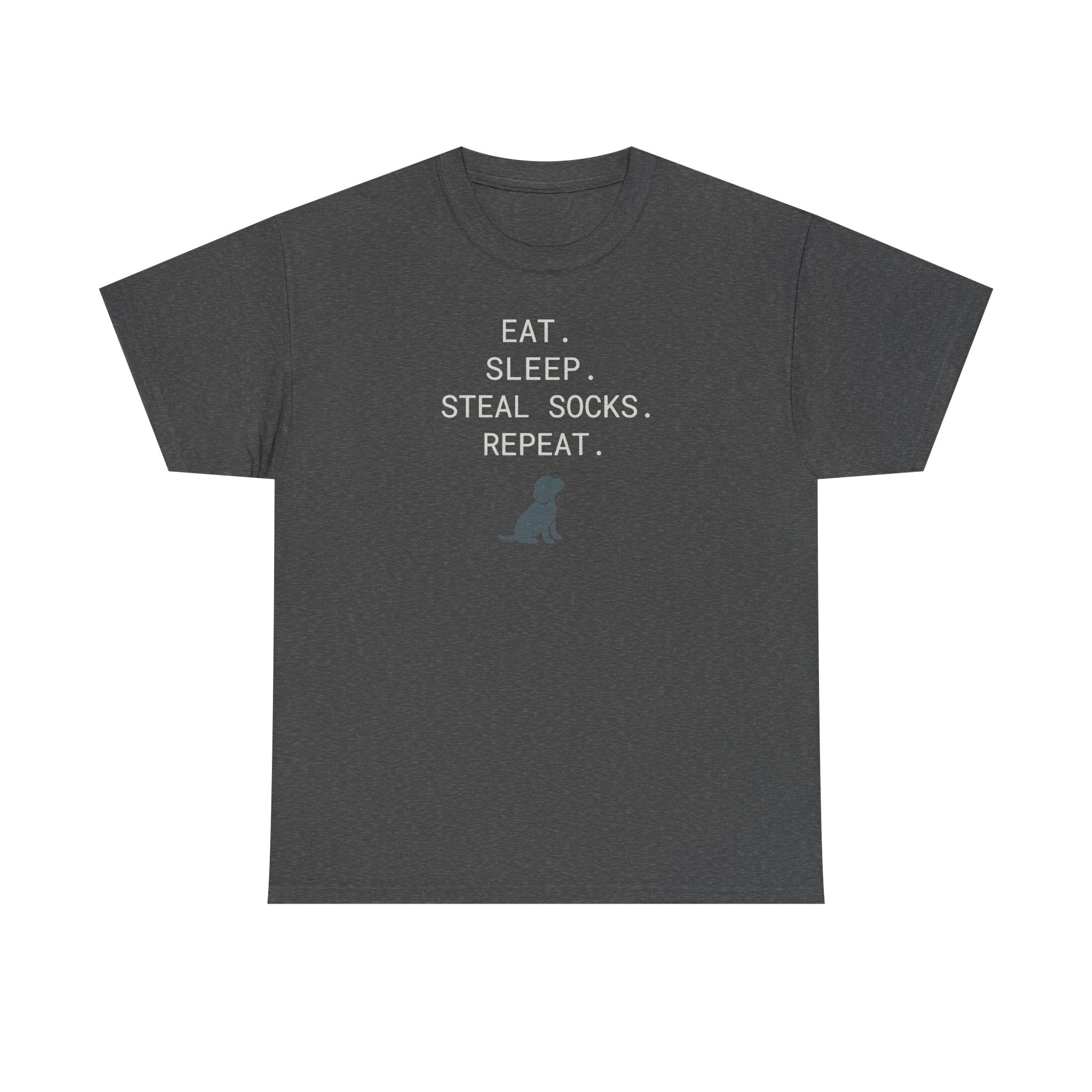 Eat Sleep Steal Socks Repeat Lab Puppy Funny Dog Life T-Shirt