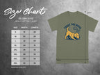 Gildan 5000 t-shirt size chart with measurements in inches.