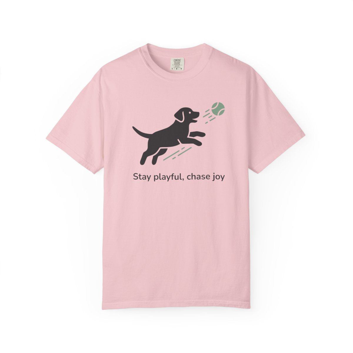 Stay playful chase joy cute dog design t-shirt