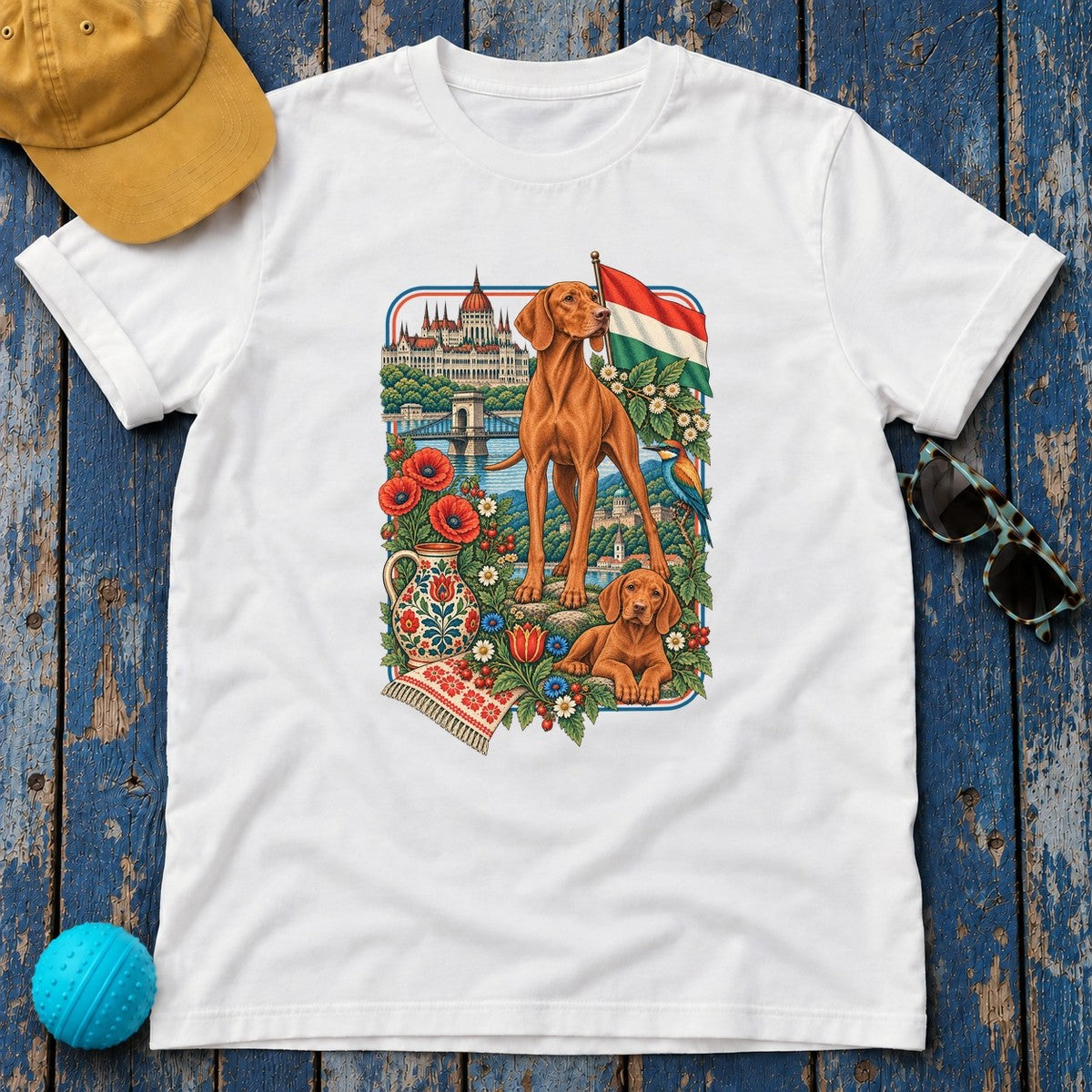 Vizsla Hungary Heritage T-Shirt in White