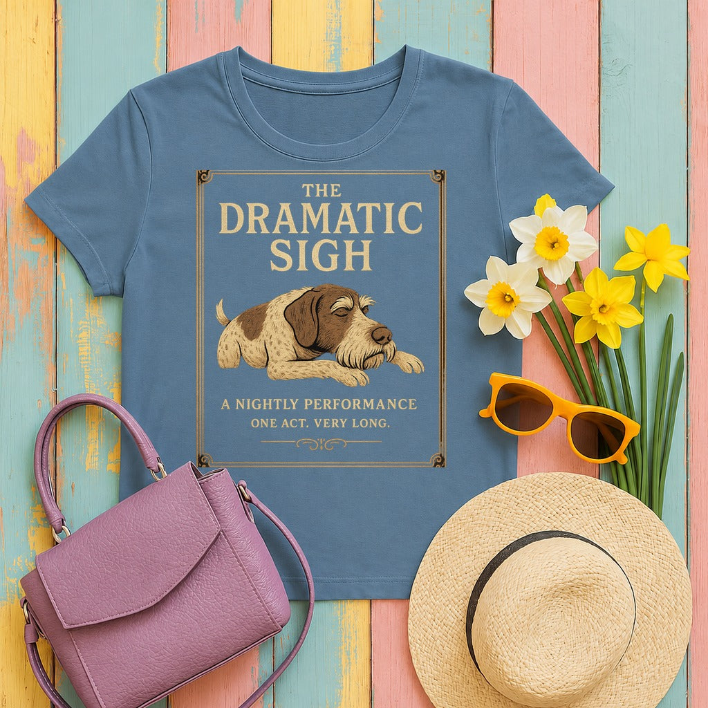 GWP The Dramatic Sigh Tee in Steel Blue
