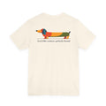 Feral Creature Perfectly Formed Doxie Back Print Tee in Natural, back