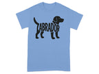 Labrador Dog Print Graphic T-Shirt Clothing Apparel