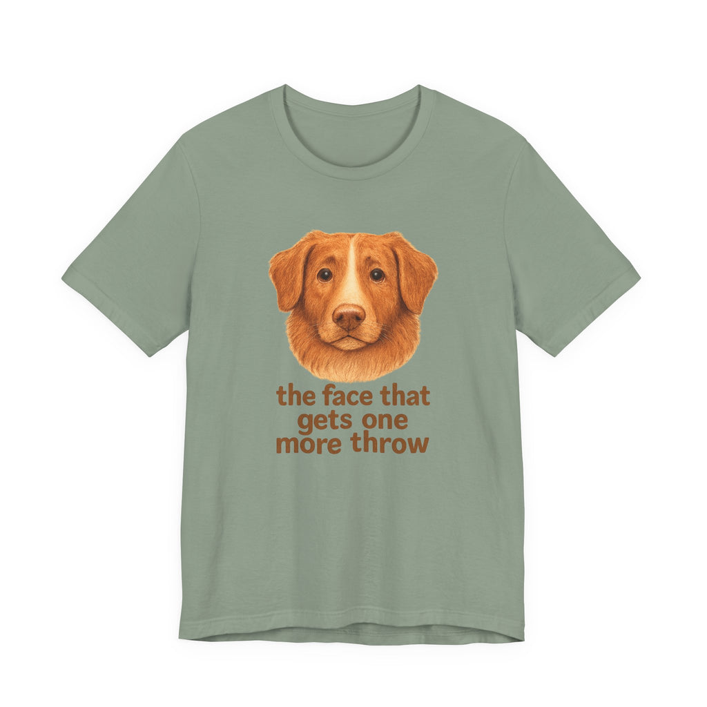 Nova Scotia Duck Tolling Retriever One More Throw Face Tee