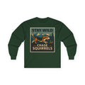 Stay Wild Running Beagle Long Sleeve Tee in Forest Green