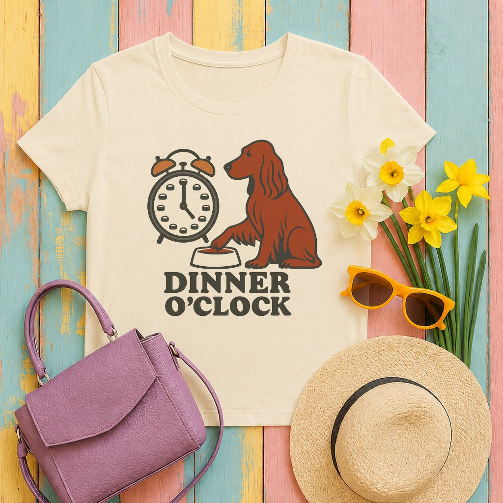 Irish Setter Dinner O'Clock t-shirt