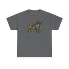 Floral Labrador Retriever Design Dog Lover Style Graphic Design T-Shirt