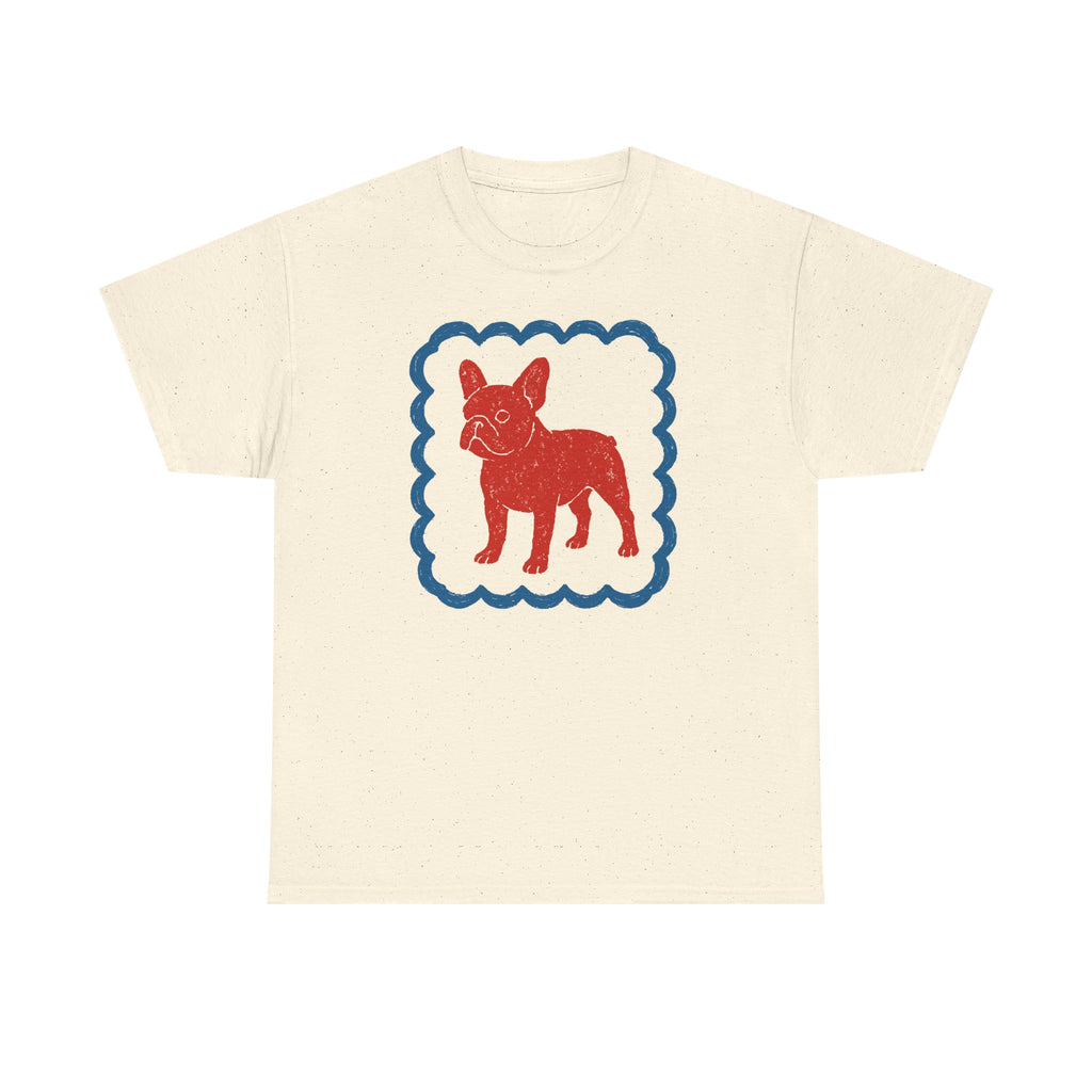 French Bulldog in Decorative Border Graphic Design T-Shirt