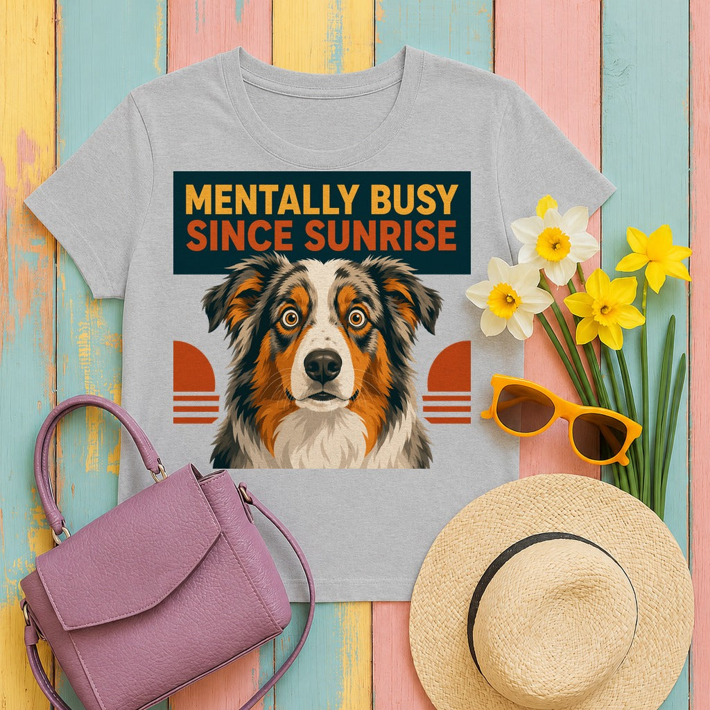 The Mentally Busy Aussie T-Shirt in Sport Grey