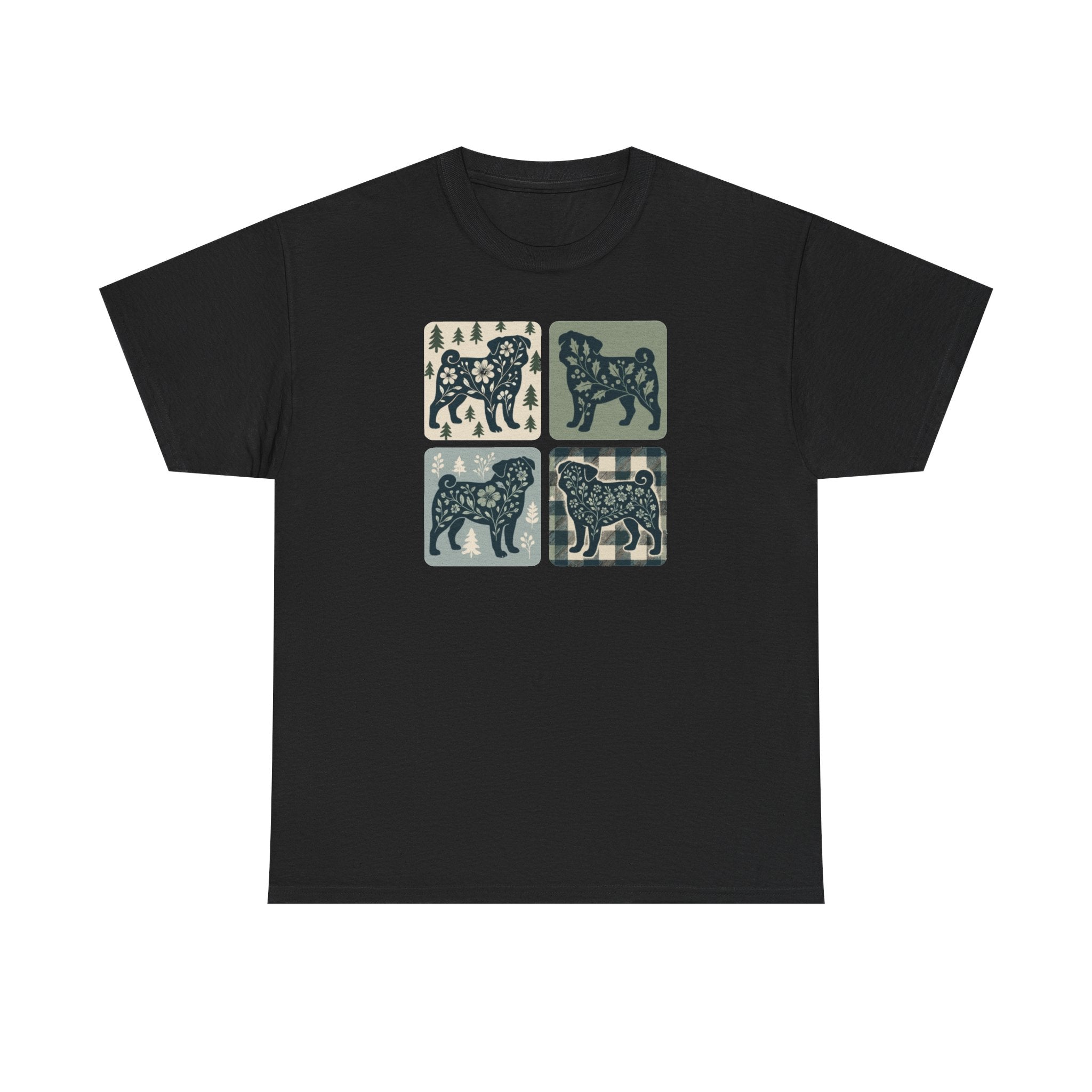 Winter Pug Design T-Shirt