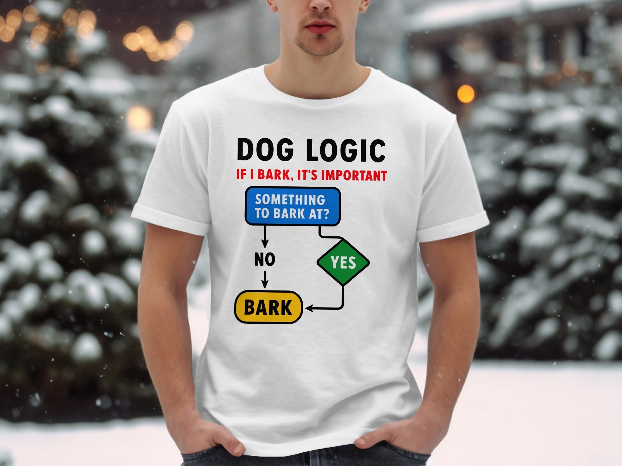 Dog Logic Funny Statement T-shirt Novelty Graphic product