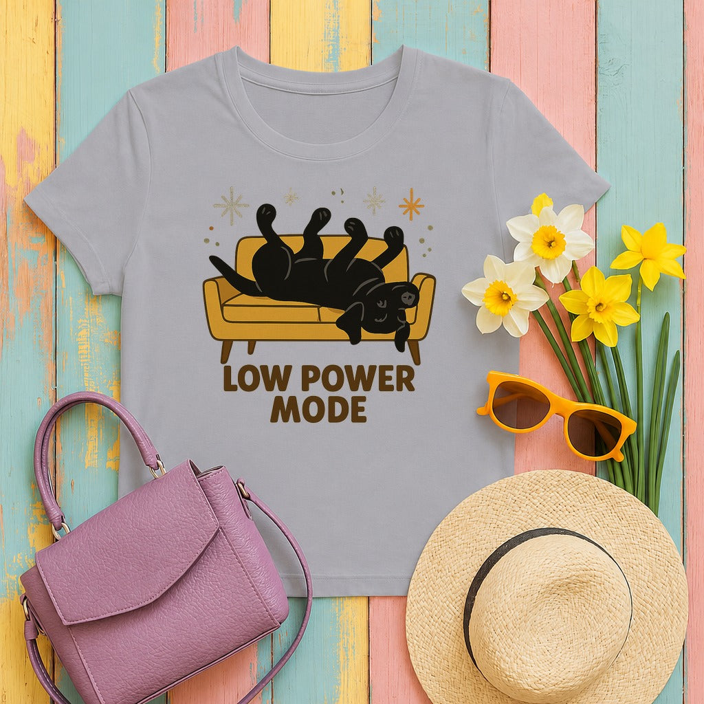 Black Lab Low Power Mode T-shirt in Athletic Heather