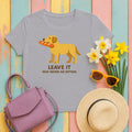 Yellow Lab Leave It Tee in Athletic Heather