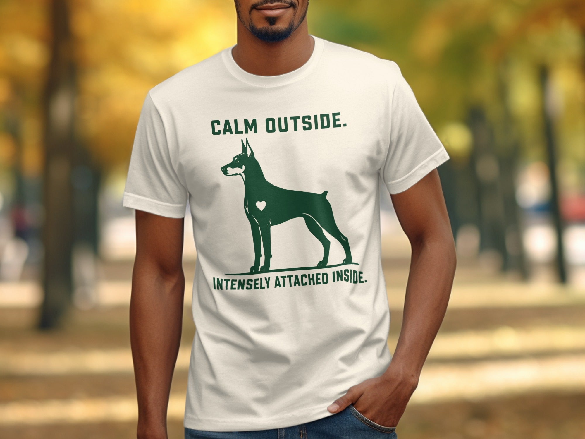 Calm Outside Doberman T-Shirt