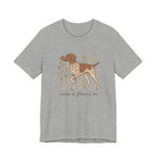 German Shorthaired Pointer Points at Flowers Tee