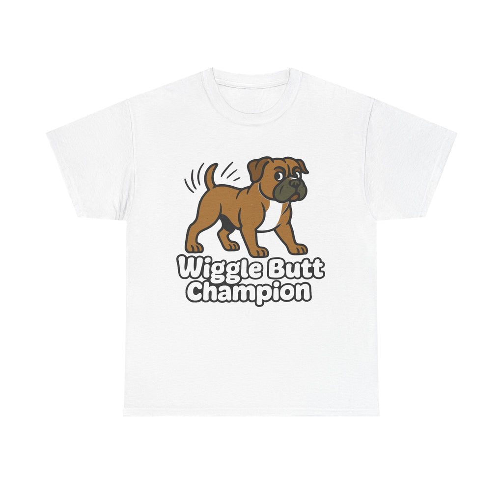 "Wiggle Butt Champion" Boxer Dog Unisex Tshirt
