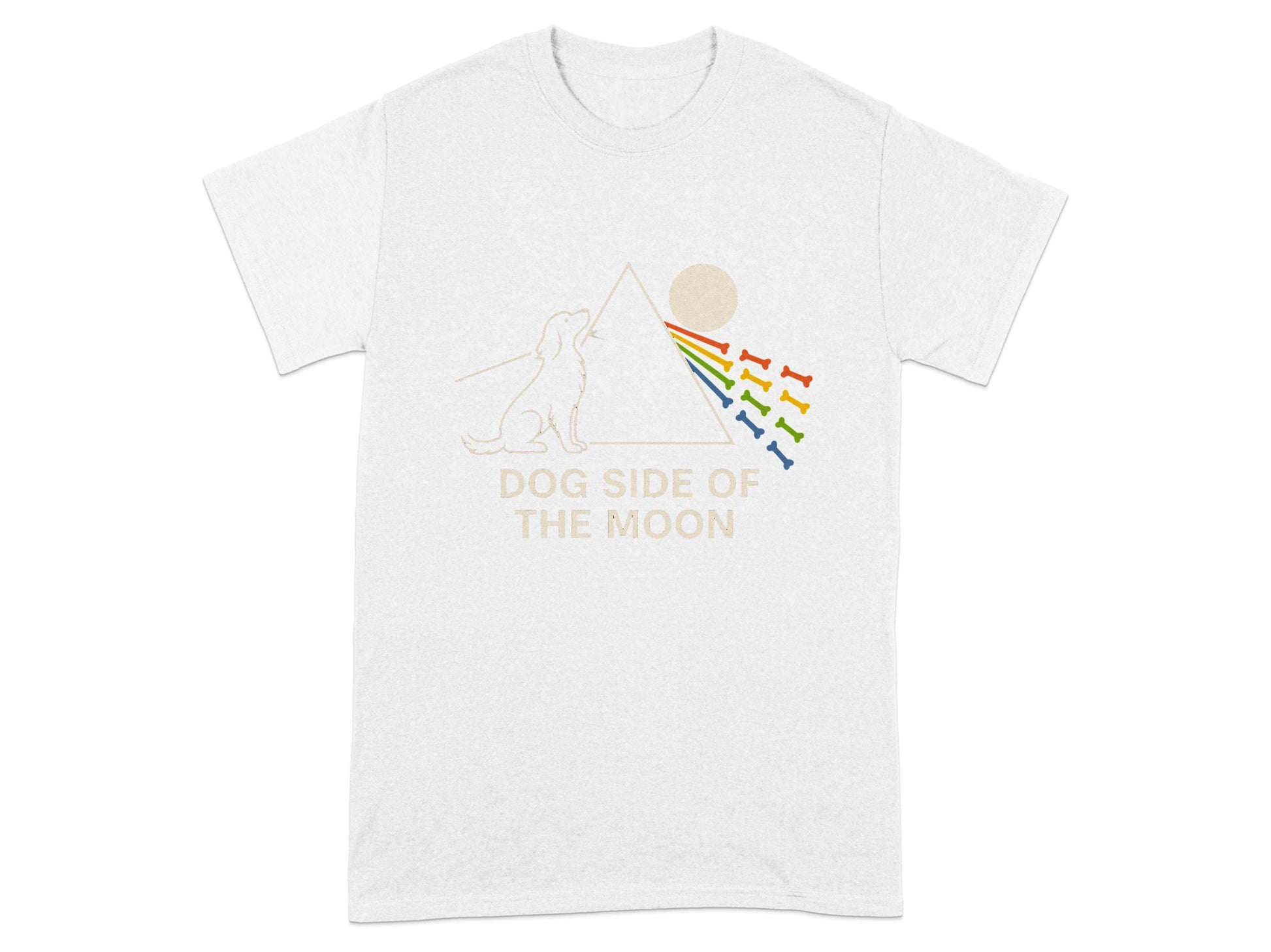 Dog Side of the Moon Graphic White T-Shirt product type