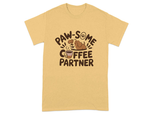 Paw-some Coffee Partner Printed T-shirt product