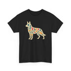 Floral German Shepherd T-Shirt