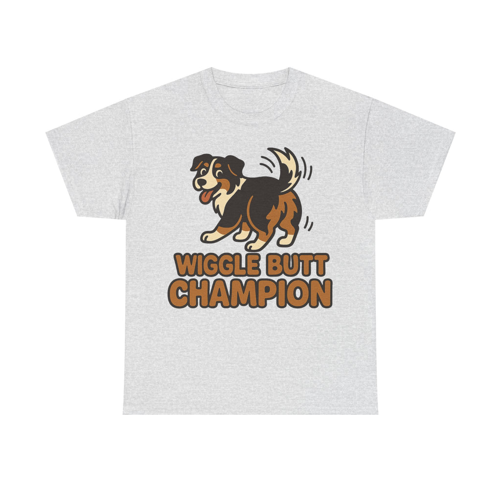 Australian Shepherd "Wiggle Butt Champion" T-shirt