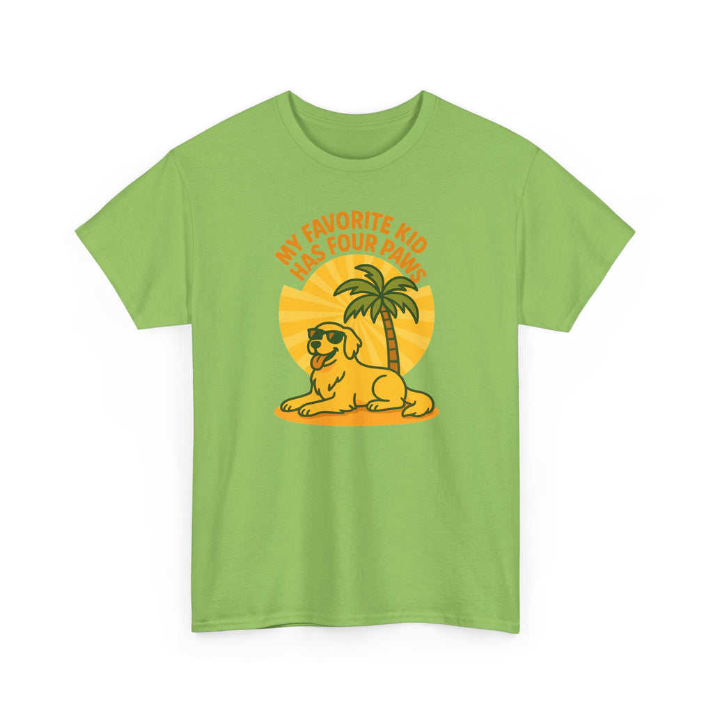 My Favorite Kid Has Four Paws With Golden Retriever T-Shirt
