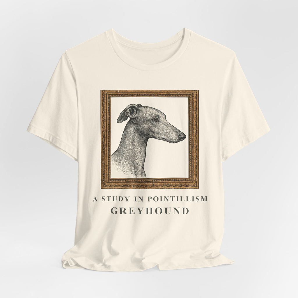Greyhound A Study in Pointillism Tee