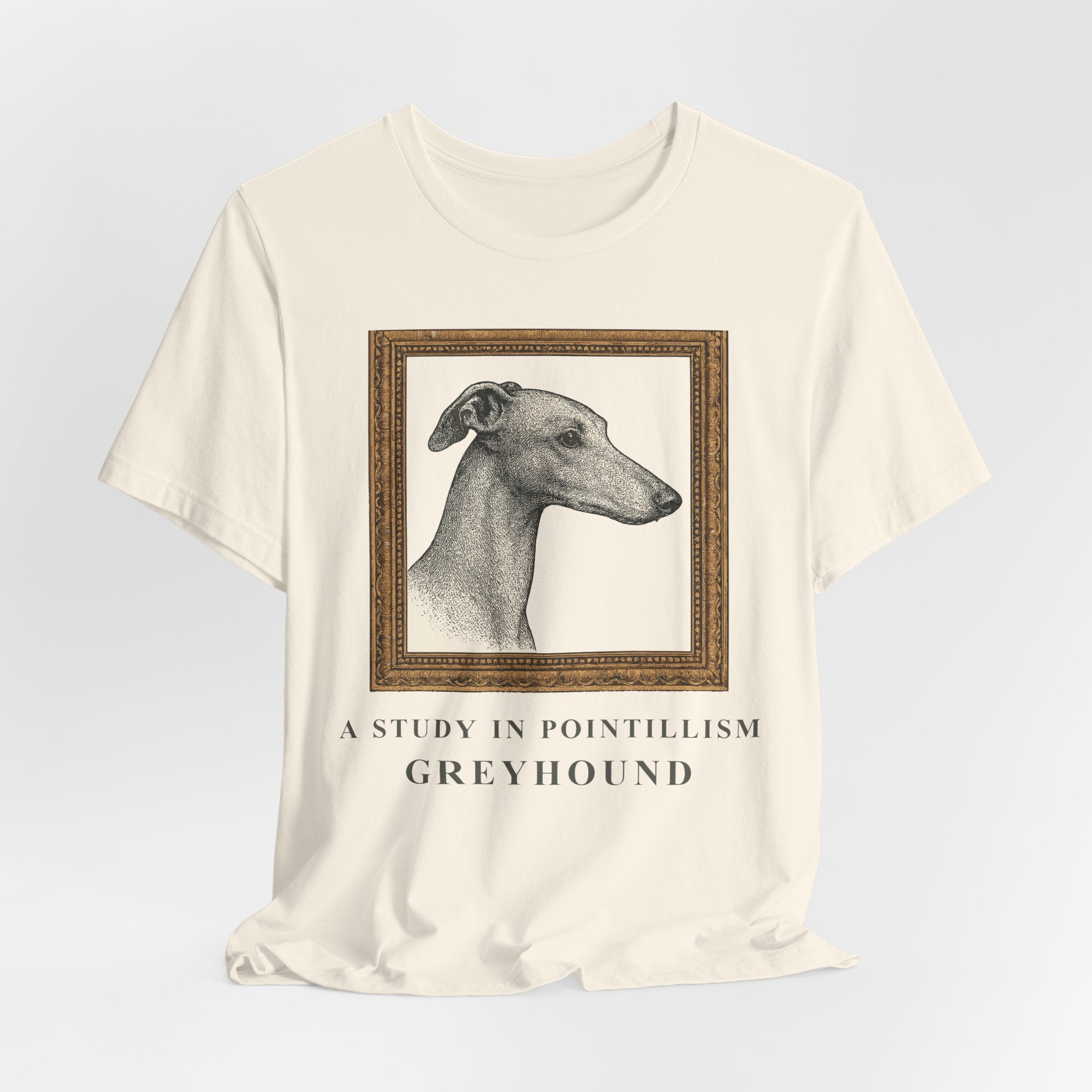 Greyhound A Study in Pointillism Tee