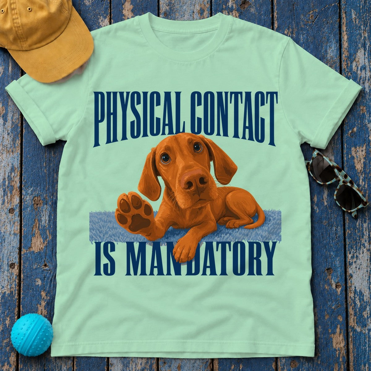 Affection Demanded Vizsla T-Shirt in Mint Green