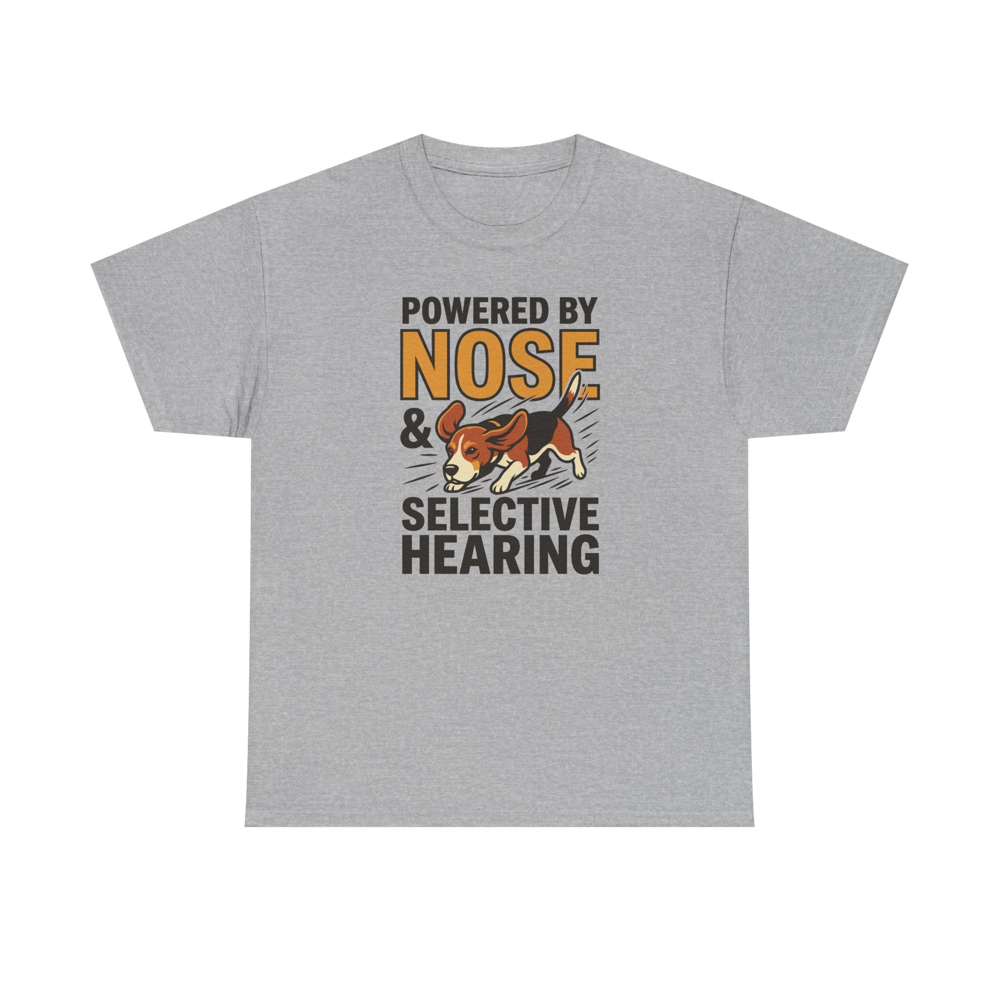 Powered By Nose & Selective Hearing Beagle T-Shirt