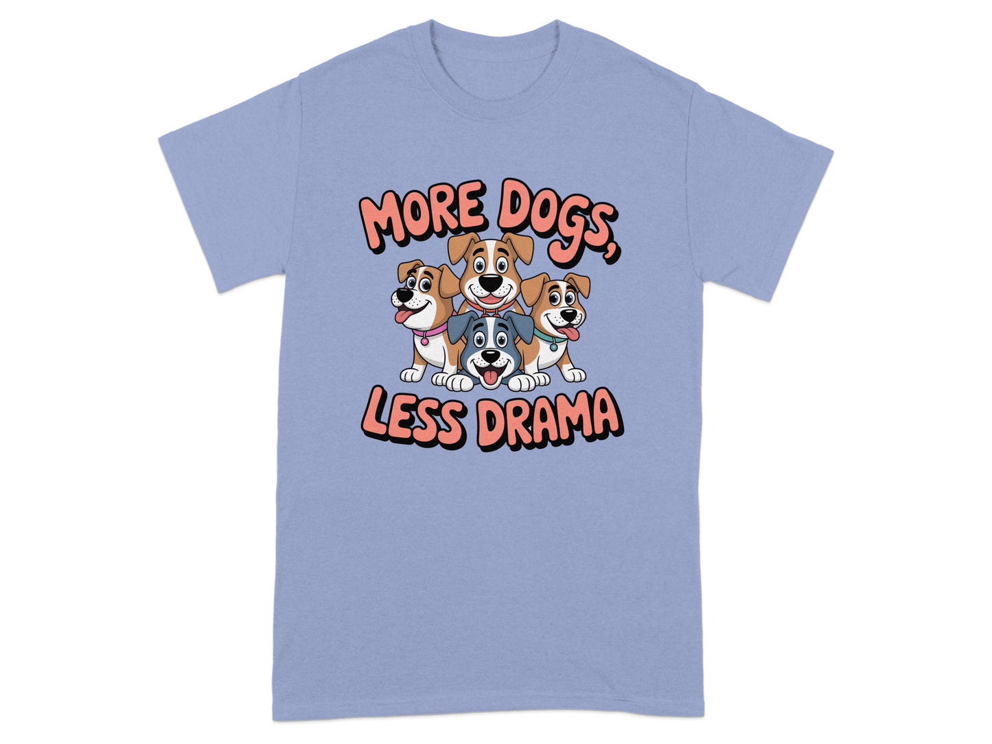 More Dogs Less Drama Graphic T-Shirt product type