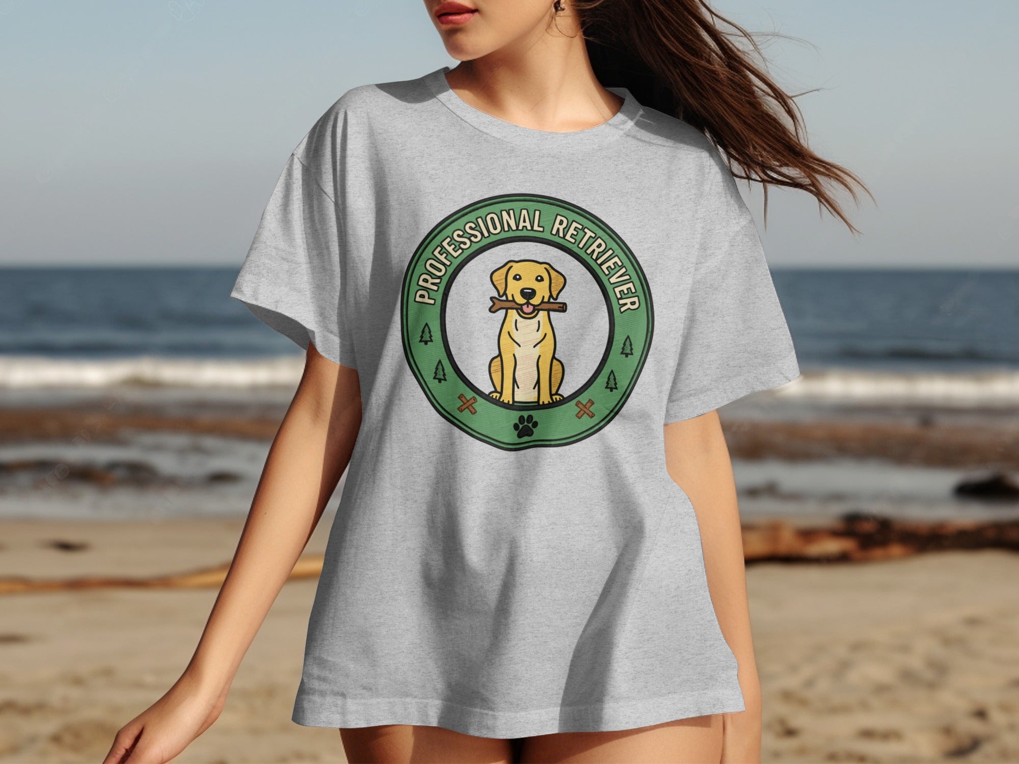 Professional Retriever Graphic Tee Casual Wear