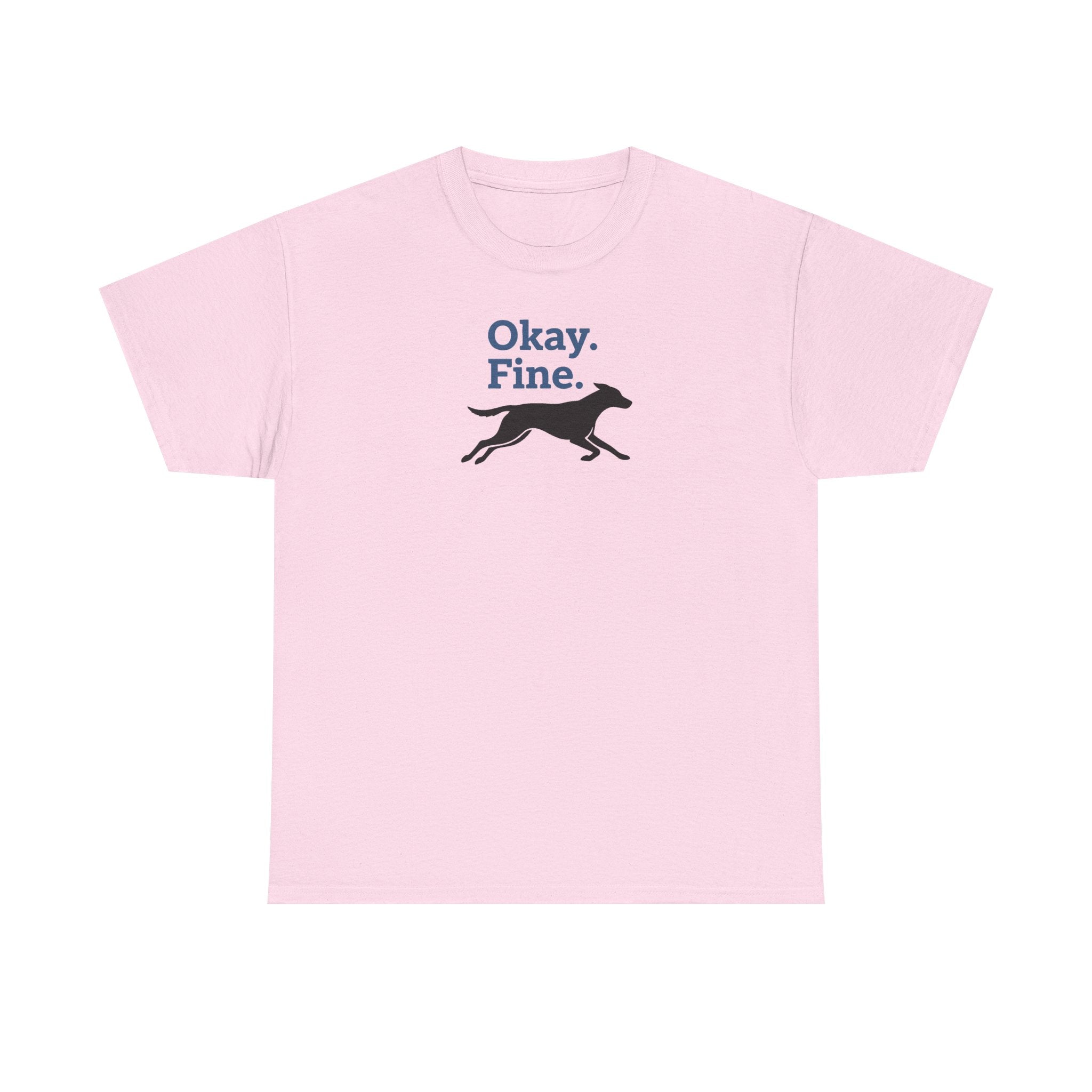 Okay Fine Running Dog Silhouette Fun Pet Lover T-Shirt