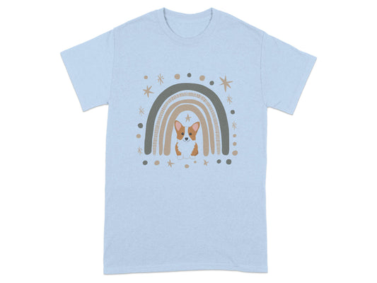Colorful Rainbow Corgi Star Patterned Tee Shirt product