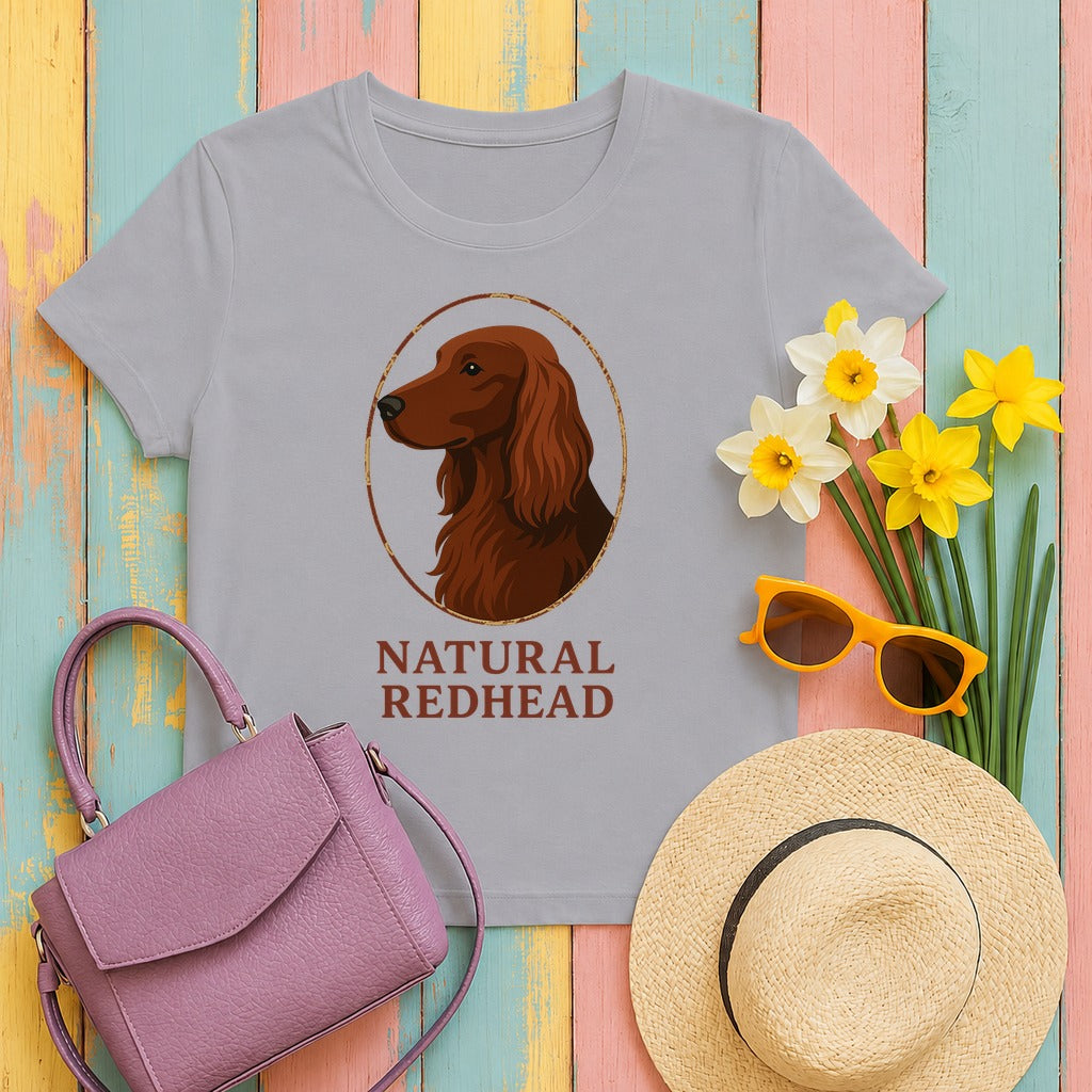 Irish Setter Natural Redhead T-shirt in Athletic Heather