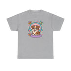 Adorable English Bulldog with Rainbow T-Shirt
