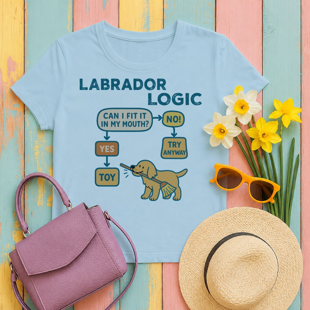 yellow-labrador-logic-flowchart tee flat lay hero v8