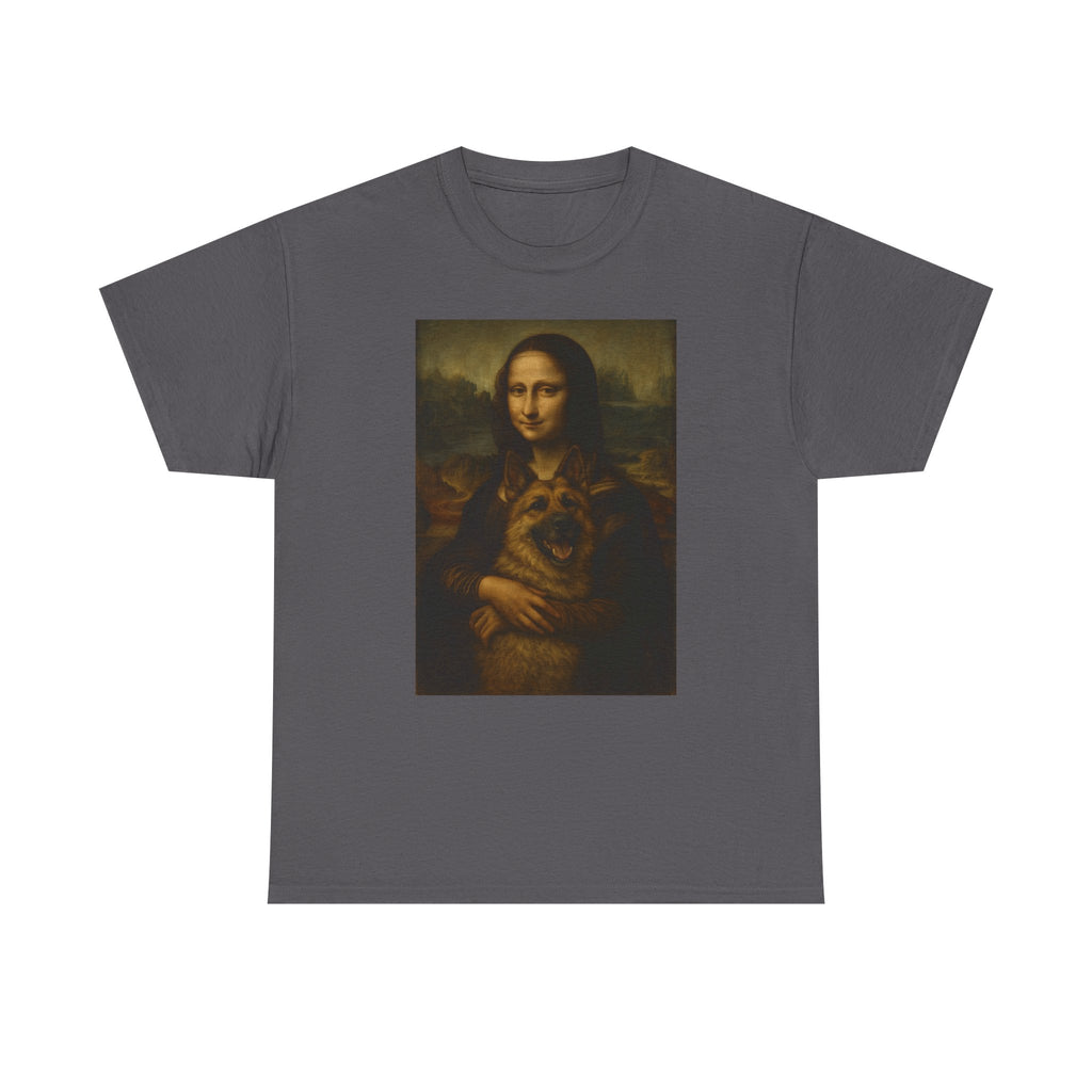 Mona Lisa German Shepherd Dog Friendship Artwork T-Shirt