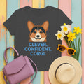Clever Corgi Confidence T-shirt in Dark Heather