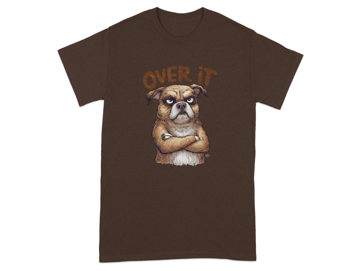 Over It Grumpy Bulldog Graphic T-shirt product