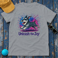 Unleash the Joy Schnauzer Art T-Shirt in Gravel