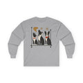 Mid-Century Modern Boston Terriers Long Sleeve Tee in Sport Grey