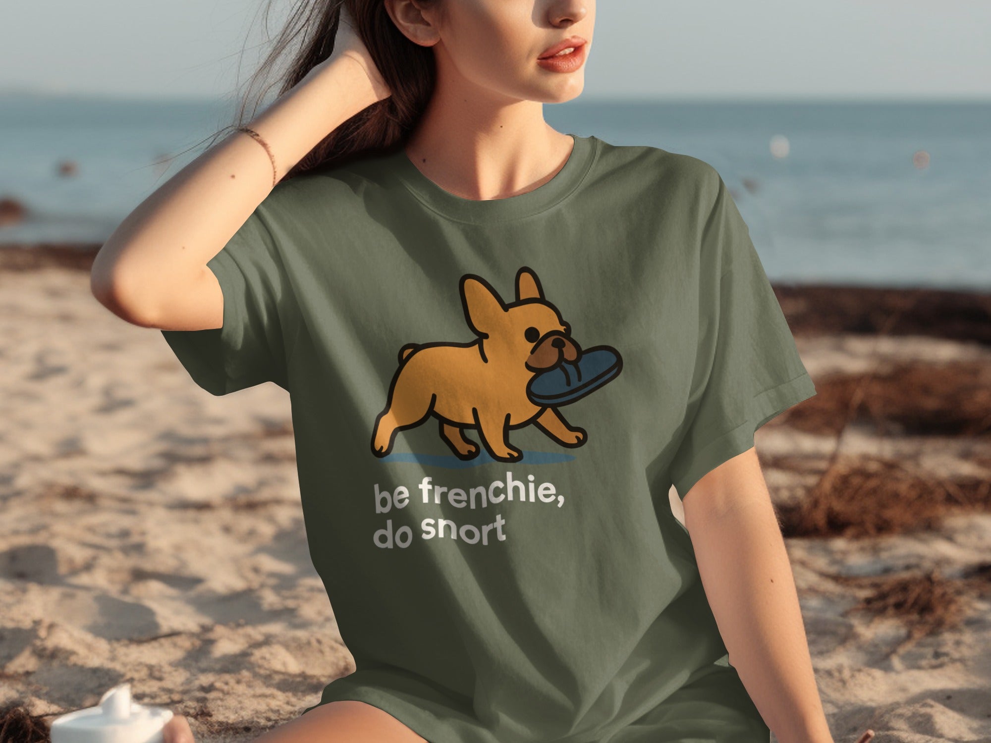 be frenchie do snort graphic t-shirt product