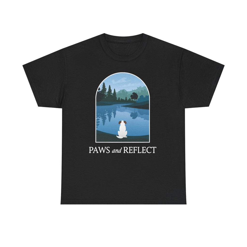 Paws and Reflect White Dog T-Shirt