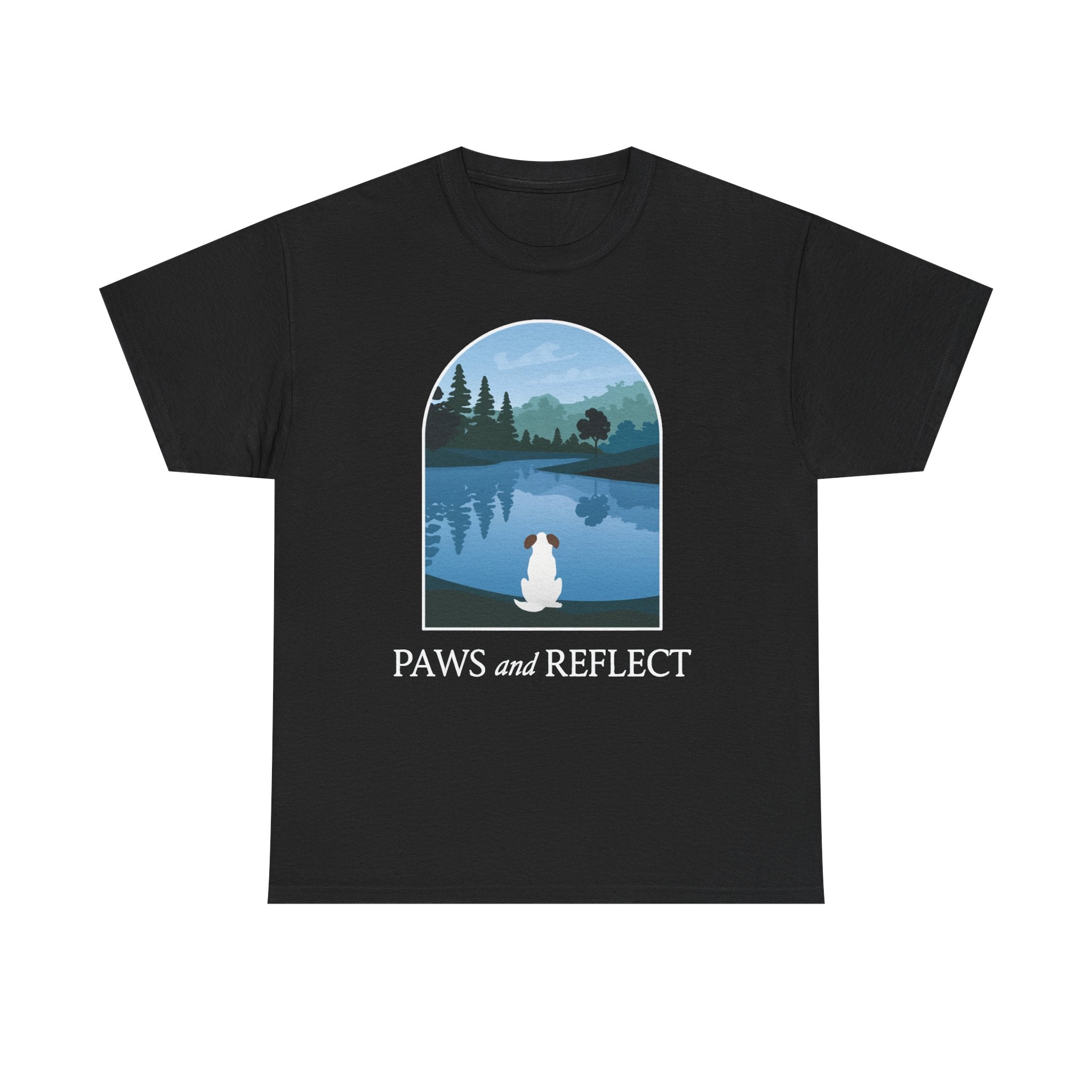 Paws and Reflect White Dog T-Shirt