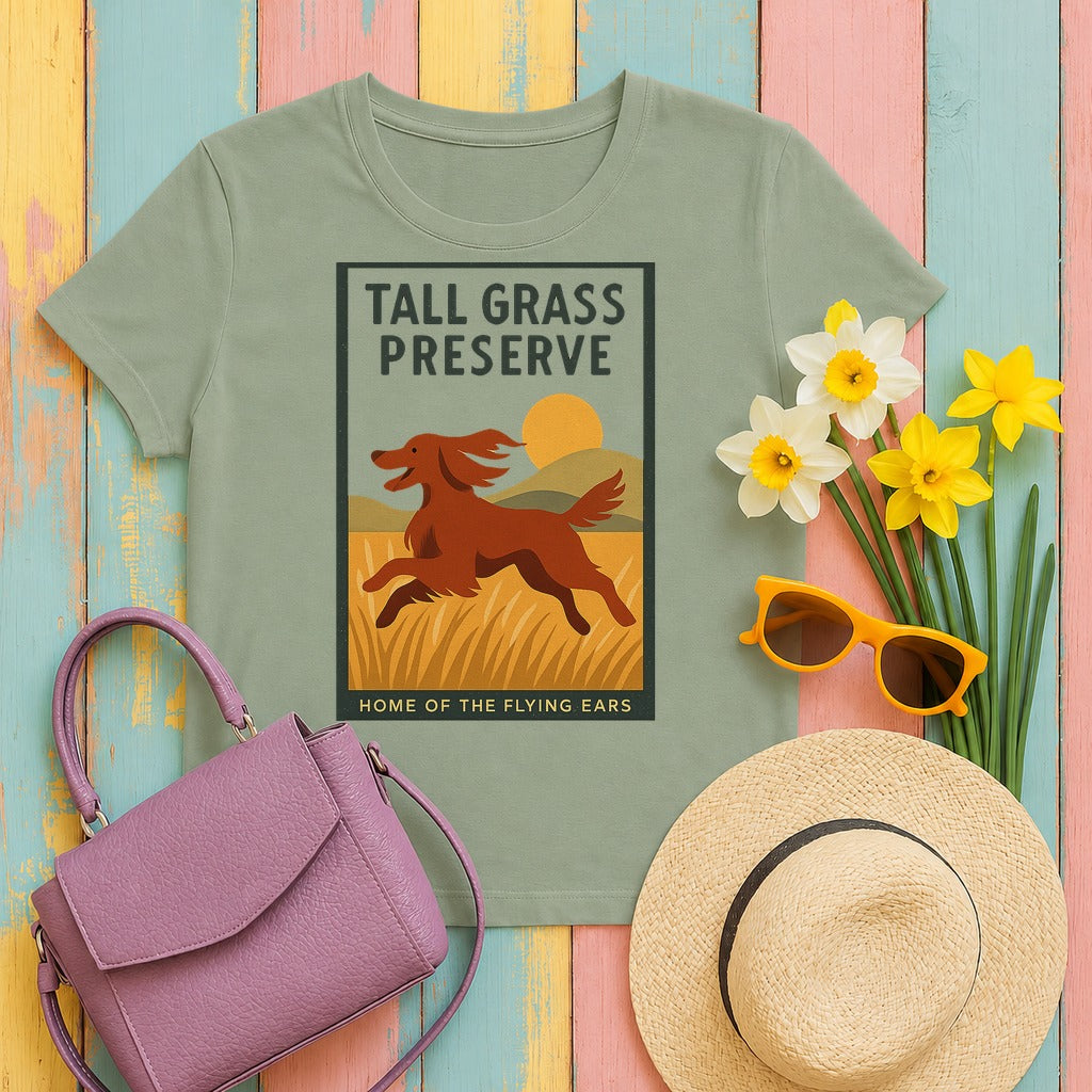 Irish Setter Tall Grass Preserve T-shirt in Sage