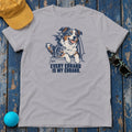Every Errand Is My Errand Aussie T-Shirt in Athletic Heather - flat lay