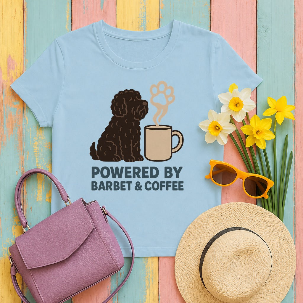 Barbet & Coffee Tee in Light Blue