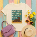 American Water Spaniel dog days tee flat lay