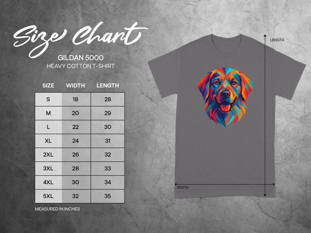 Colorful Geometric Dog Design Gildan 5000 T-Shirt