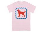 Vintage Dog Graphic Pink Short Sleeve Tee product